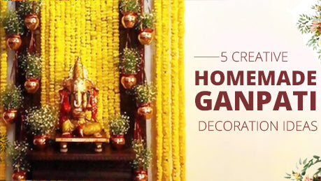 HOMEMADE GANPATI DECORATION IDEAS