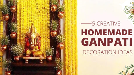 CREATIVE HOMEMADE GANPATI DECORATION IDEAS | Ganpati Decoration ...