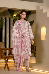 Pink Floral Print Pure Cotton Kurta Set