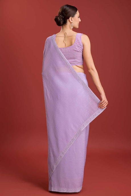 Lavender Crush Organza Swarovski Saree