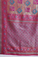 Magenta Dharmavaram Silk Saree With Zari Work