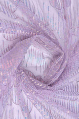 Lavender Soft Net Partywear Saree