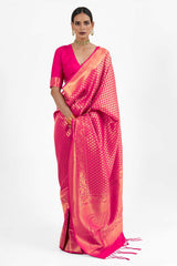 Kandini Silk Purple Woven Handloom Saree