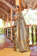 Kandini Silk Gold Woven Handloom Saree