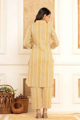 Yellow Ethnic Motifs Cotton Co-Ord Sets