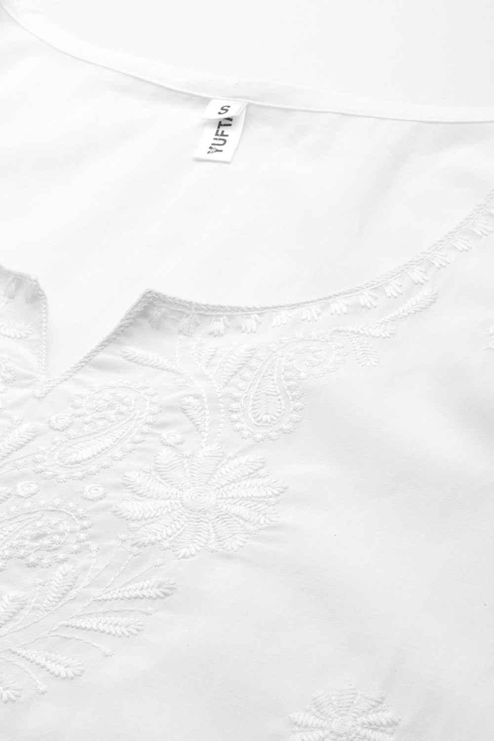 White Chikankari Pure Cotton Top