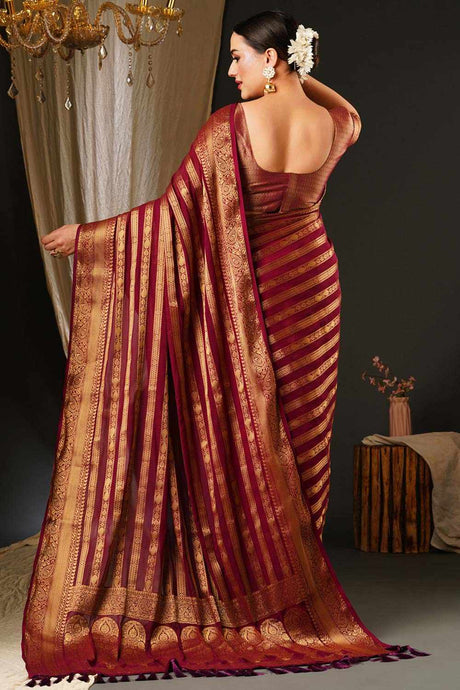 Alekha Violet Georgette Printed Saree