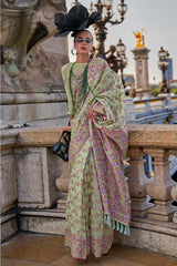 Kaarsi Silk Green Woven Handloom Saree