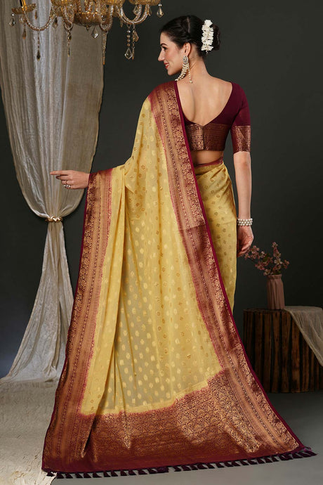 Alekha Beige Georgette Printed Saree