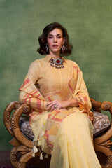 Khwaaish Silk Yellow Woven Saree