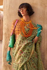 Komet Green Tissue Woven Saree