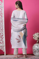 Beige Cotton Digital Printed Salwar Suit