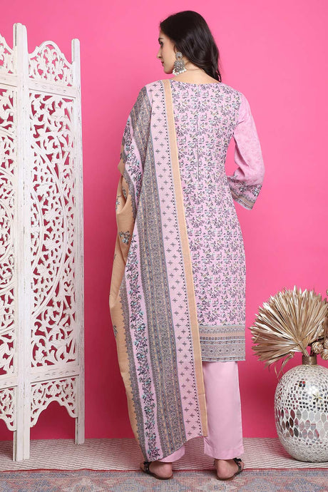 Pink Cotton Digital Printed Salwar Suit