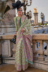 Green Organza  Saree