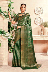 Green Silk Woven Saree