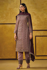 Chocolate Rangoli Silk Embroidered Trendy Salwar Kameez