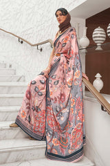 Multi Color Classic Digital Printed Crepe Silk Saree