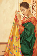 Green Silk Woven Saree