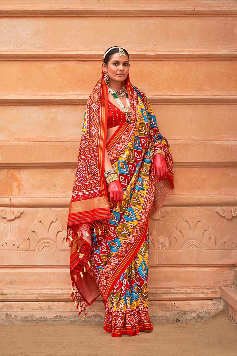 Multi-Color Silk Printed Saree