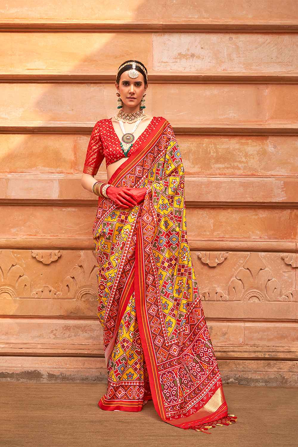 Multi-Color Silk Printed Saree