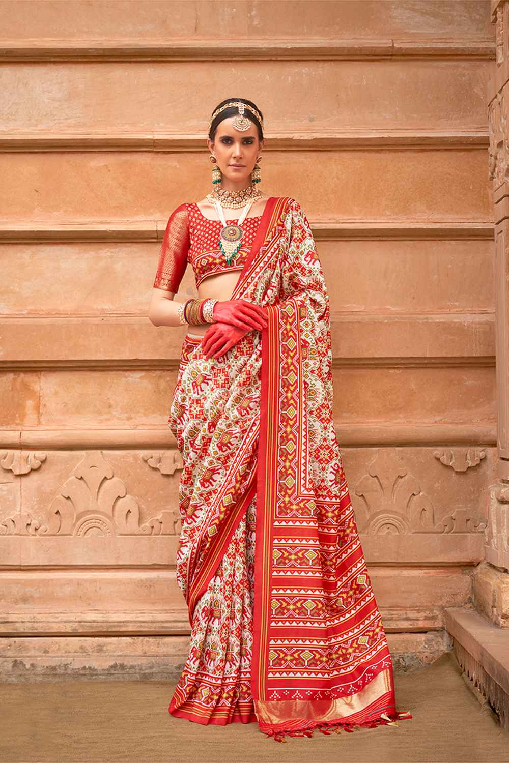 Multi-Color Silk Printed Saree