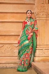 Multi-Color Silk Printed Saree