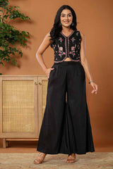 Black Thread Work Cotton Co-Ord Sets