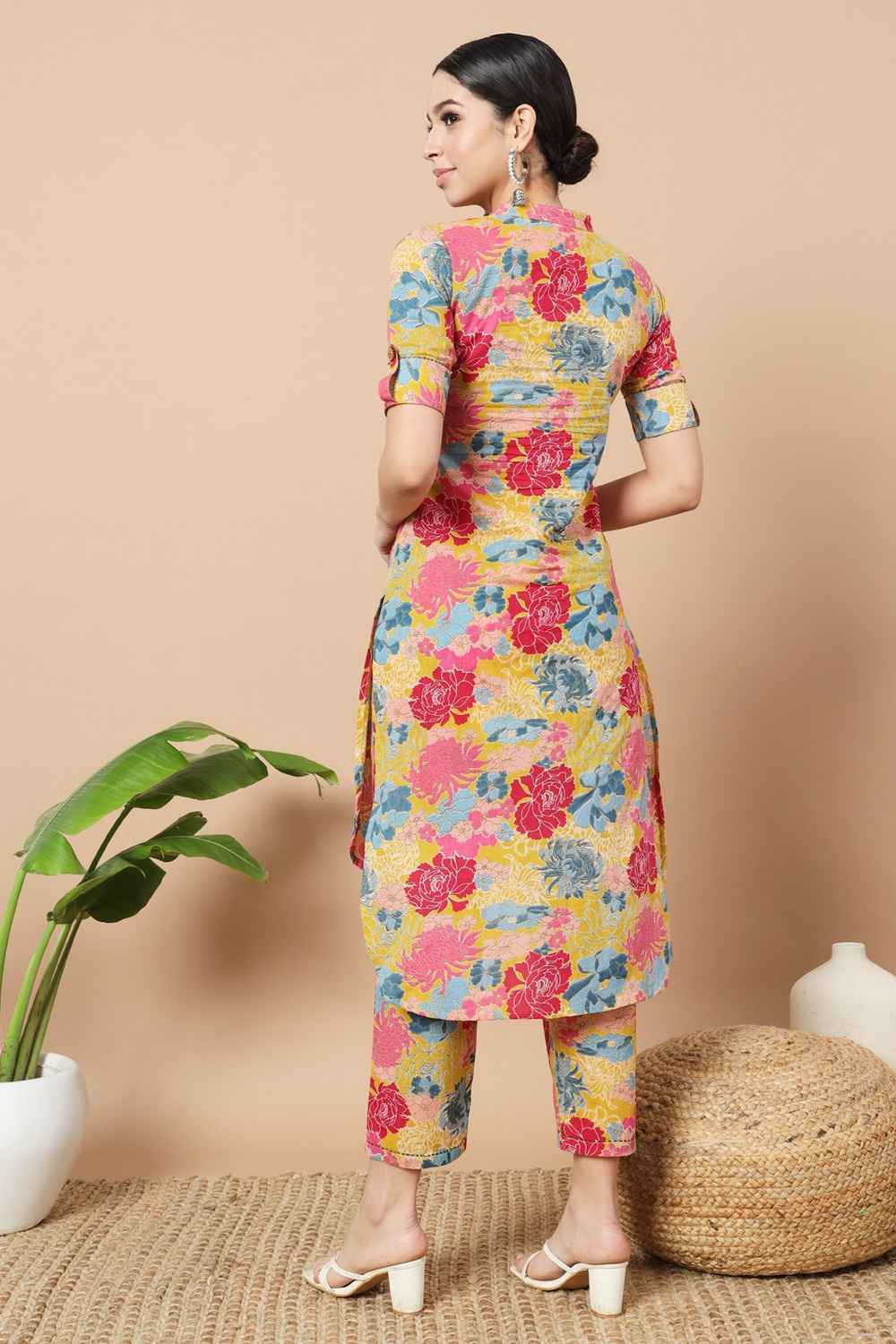 Yellow Floral Printed Co-ord Sets