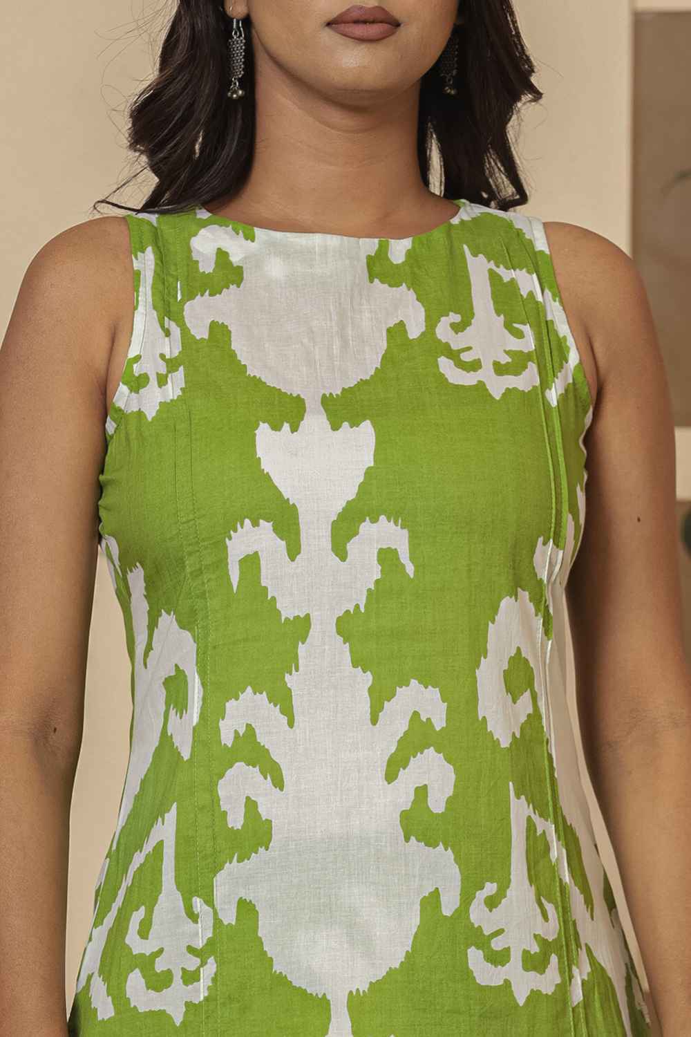 Green Abstract Print Cotton Co-Ord Sets