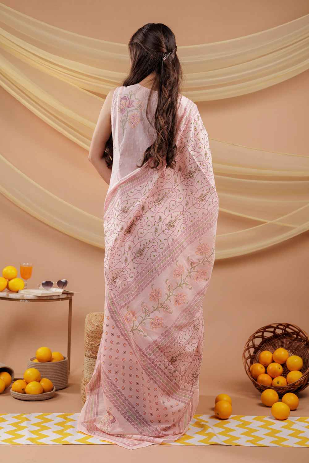 Pink Floral Print Pure Cotton Kurta Set