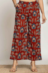 Blue Kalamkari Print Cotton Co-Ord Sets