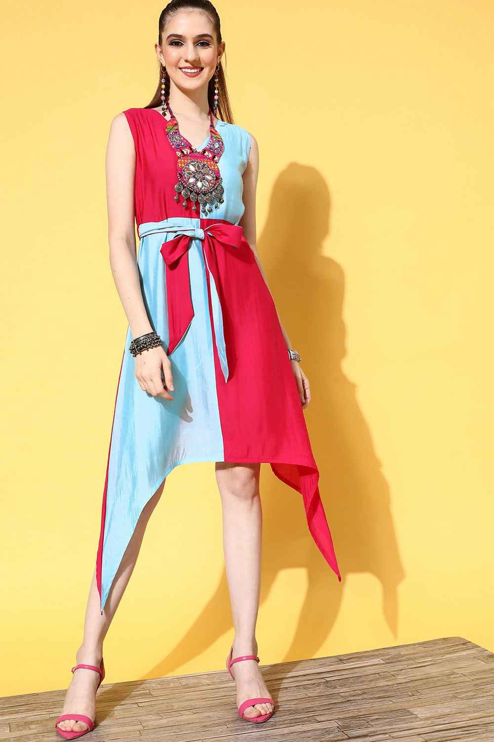 Multi-Color Solid Modal Dress