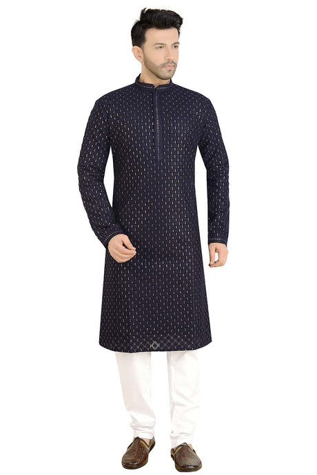 Blue Georgette Kurta Pajama