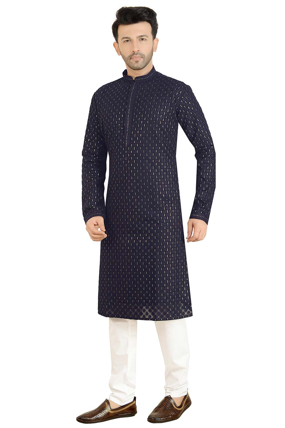 Blue Georgette Kurta Pajama