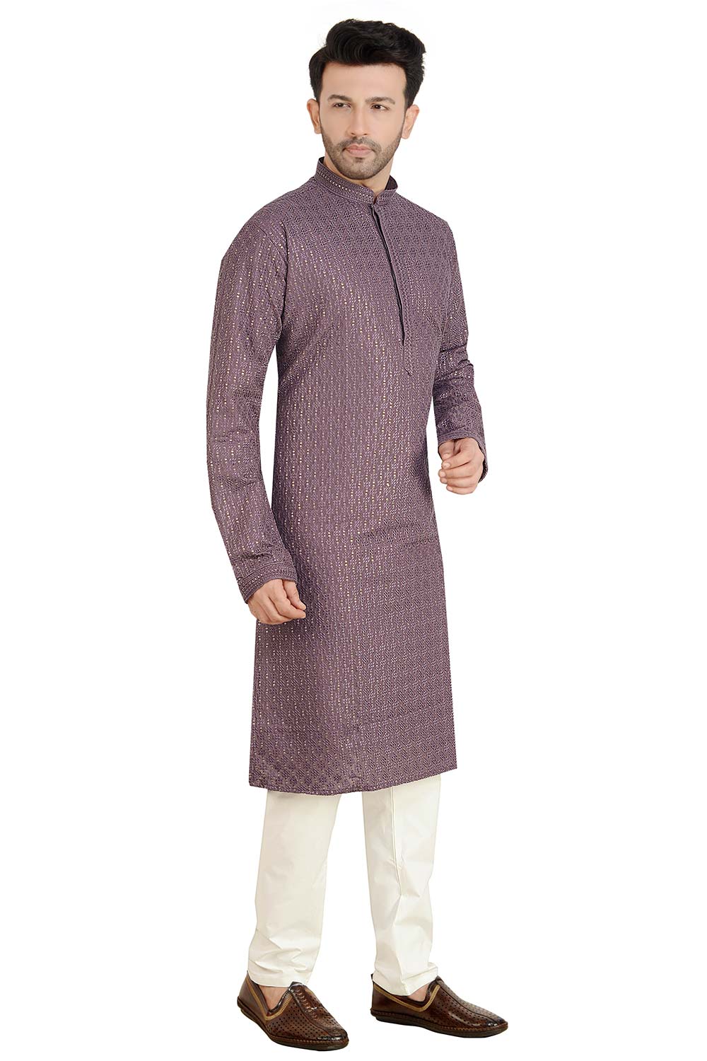 Purple Georgette Kurta Pajama