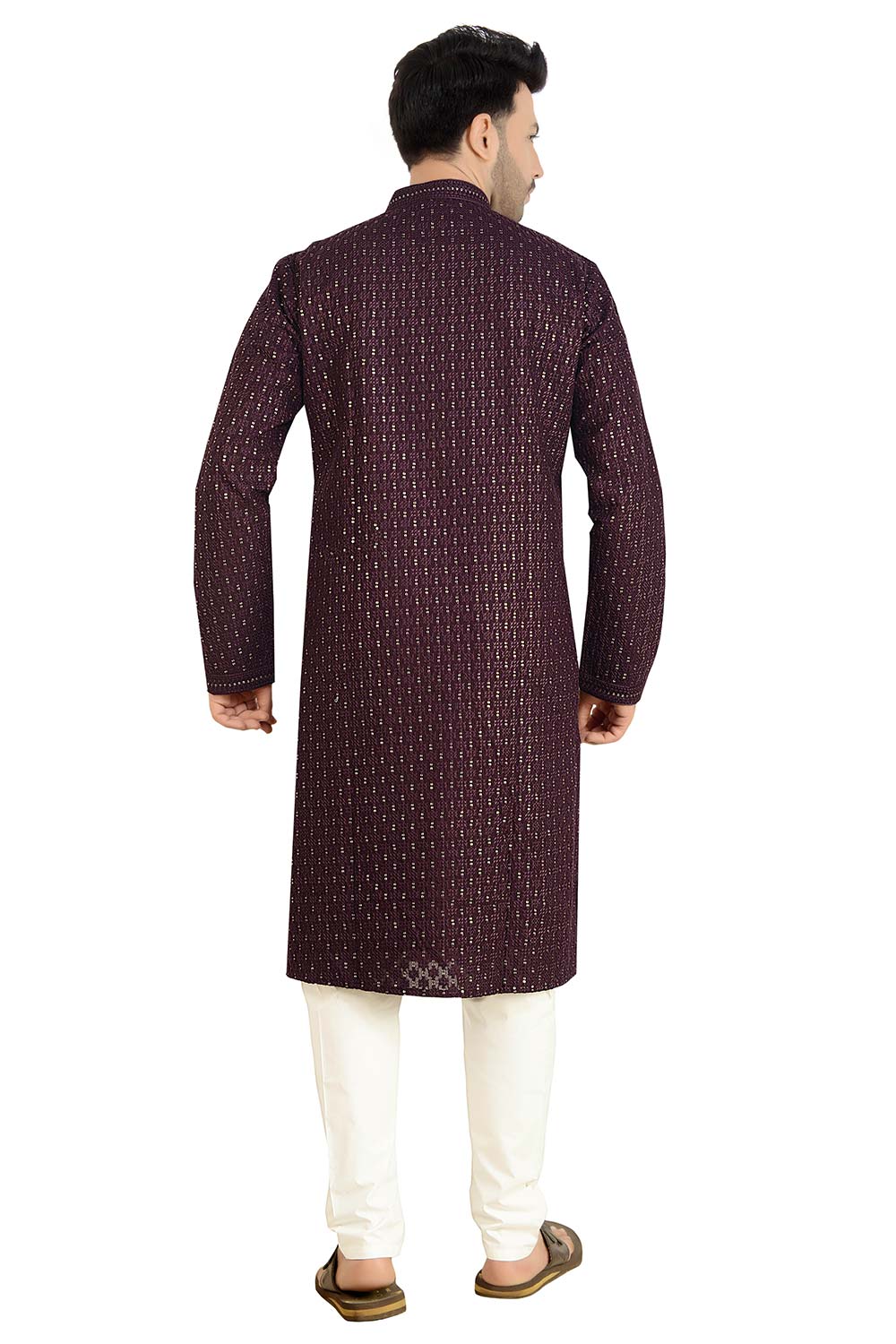 Wine Georgette Kurta Pajama