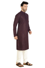 Wine Georgette Kurta Pajama