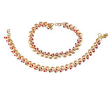 Gold Plated Traditional Kundan Anklets For Womens