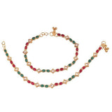 Gold Plated Traditional Kundan Payal Anklets For Womens