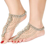 Gold Plated Traditional Kundan Payal Anklets For Womens