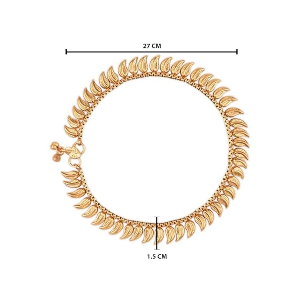 Traditional Gold Plated Payal Anklet For Girls And Womens