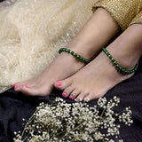 Adjustable Pearl Beads Payal Anklets Jewellery For Womens And Girls