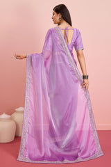 Purple Jimmy Choo Embroidered Saree