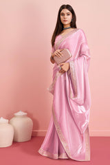 Pink Jimmy Choo Embroidered Saree