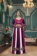 Multi Color Viscose Embroidered Lehenga Choli