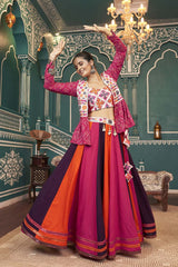 Multi Color Viscose Embroidered Lehenga Choli