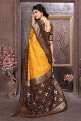 Tahiti Gold Cotton Silk Woven Saree