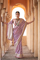 Purple Viscose Silk Woven Design Saree