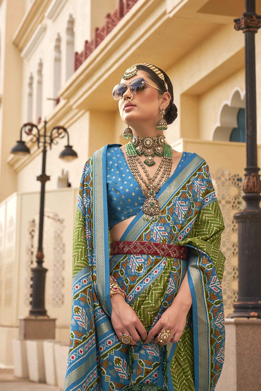 Mahendi Silk Printed Saree