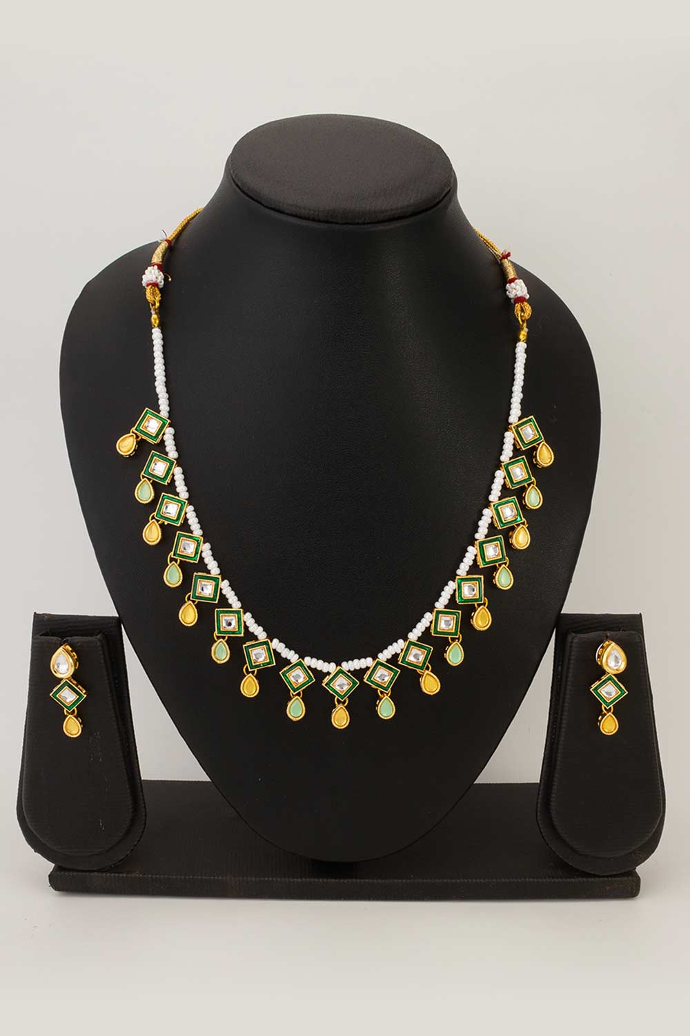 Multi-Color Kundan Brass Necklace